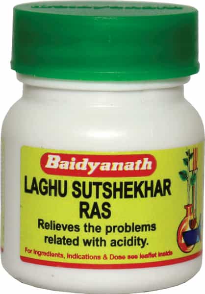 Baidyanath Asli Ayurved Laghu Sootshekhar Ras | Improve Digestion Acidity - 50N (Pack Of 2)