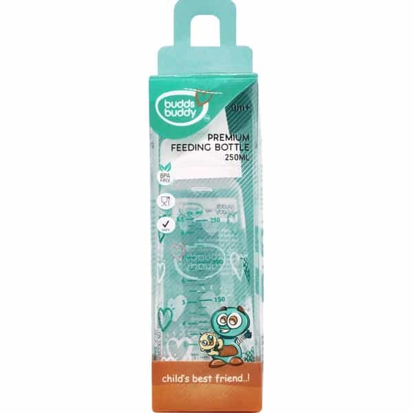 Buddsbuddy Premium Feeding Bottle 1Pc - 250 Ml - White