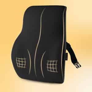 Betterhood Black Memory Foam Ergonomic Lumbar Support Backrest Cushion For Chair