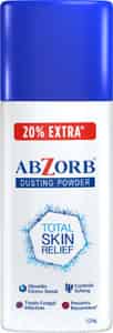 Abzorb Total Skin Relief Dusting Powder (20% Extra) Bottle Of 120gm