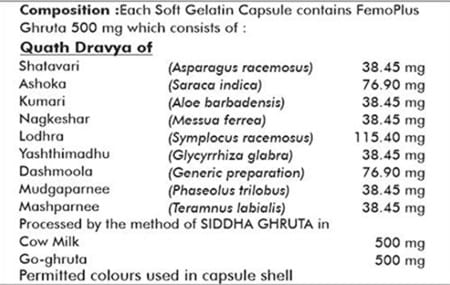 Grazing Meadows Femoplus 30 Capsules Ayurvedic Herbal Formulation For Women'S Health (Pack Of 5)