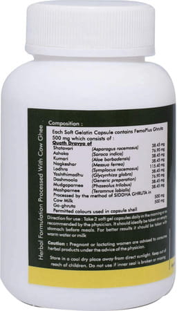Grazing Meadows Femoplus 30 Capsules Ayurvedic Herbal Formulation For Women'S Health (Pack Of 5)