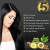 Deemark Black Hair Color Shampoo(10*15ml) - Long Lasting Formula|Herbal Extracts & 100% Ammonia Free