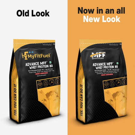 Myfitfuel Advance Mff Whey Protein 80, Whey Concentrate 80% + Digestive Enzymes|500G, Vanilla Creme