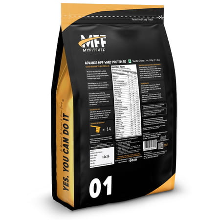 Myfitfuel Advance Mff Whey Protein 80, Whey Concentrate 80% + Digestive Enzymes|500G, Vanilla Creme