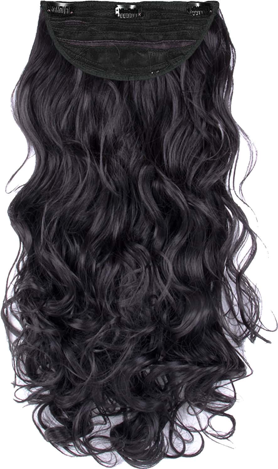Streak Street Clip-In 24" Full-Wavy Natural Black Hair Extensions