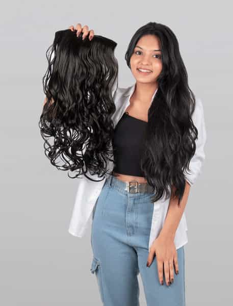 Streak Street Clip-In 24" Full-Wavy Natural Black Hair Extensions