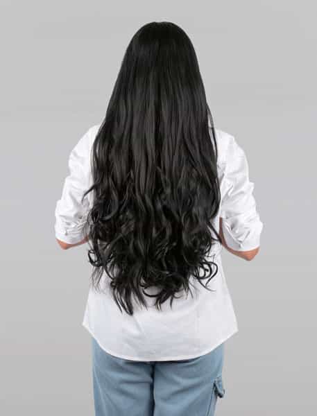 Streak Street Clip-In 24" Full-Wavy Natural Black Hair Extensions