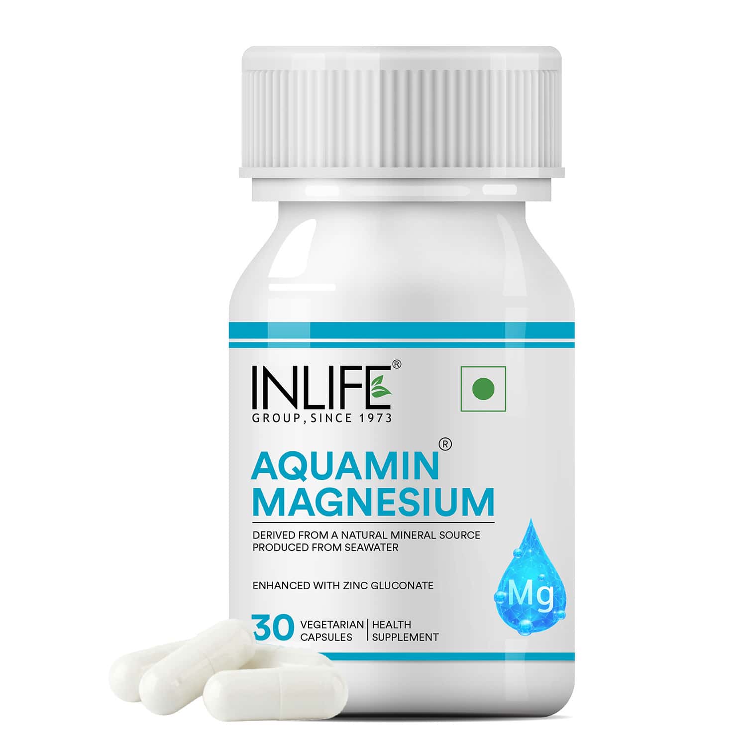 Inlife Marine Magnesium Supplement 1060mg | Muscle Function | Metabolism & Daily Wellness | 30 N