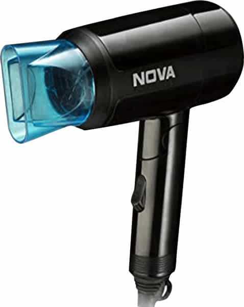 Nova Nhp 8105 1200 Watts Hot & Cold Foldable Hair Dryer For Women (Black)