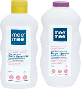 Mee Mee Mild Baby Shampoo With Fruit Extracts And Fresh Feel Baby Powder (500 Ml/g)