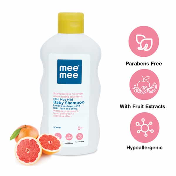 Mee Mee Mild Baby Shampoo With Fruit Extracts And Fresh Feel Baby Powder (500 Ml/G)