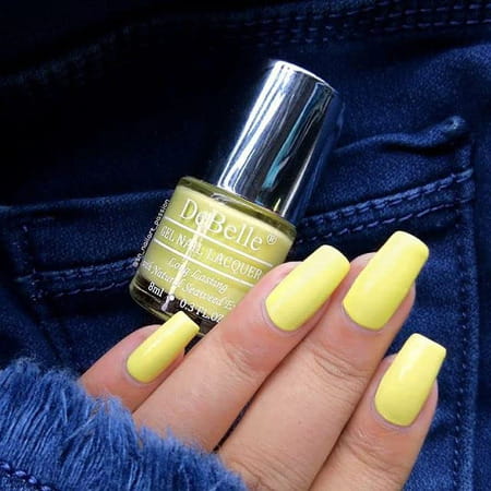 Debelle Gel Nail Polish Gift Set Of 2 Lemon Tart | Matte Top Coat - 16 Ml (8ml Each)