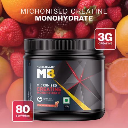 Muscleblaze Micronized Creatine Monohydrate Powder | Fruit Splash (80 Servings | 320g)