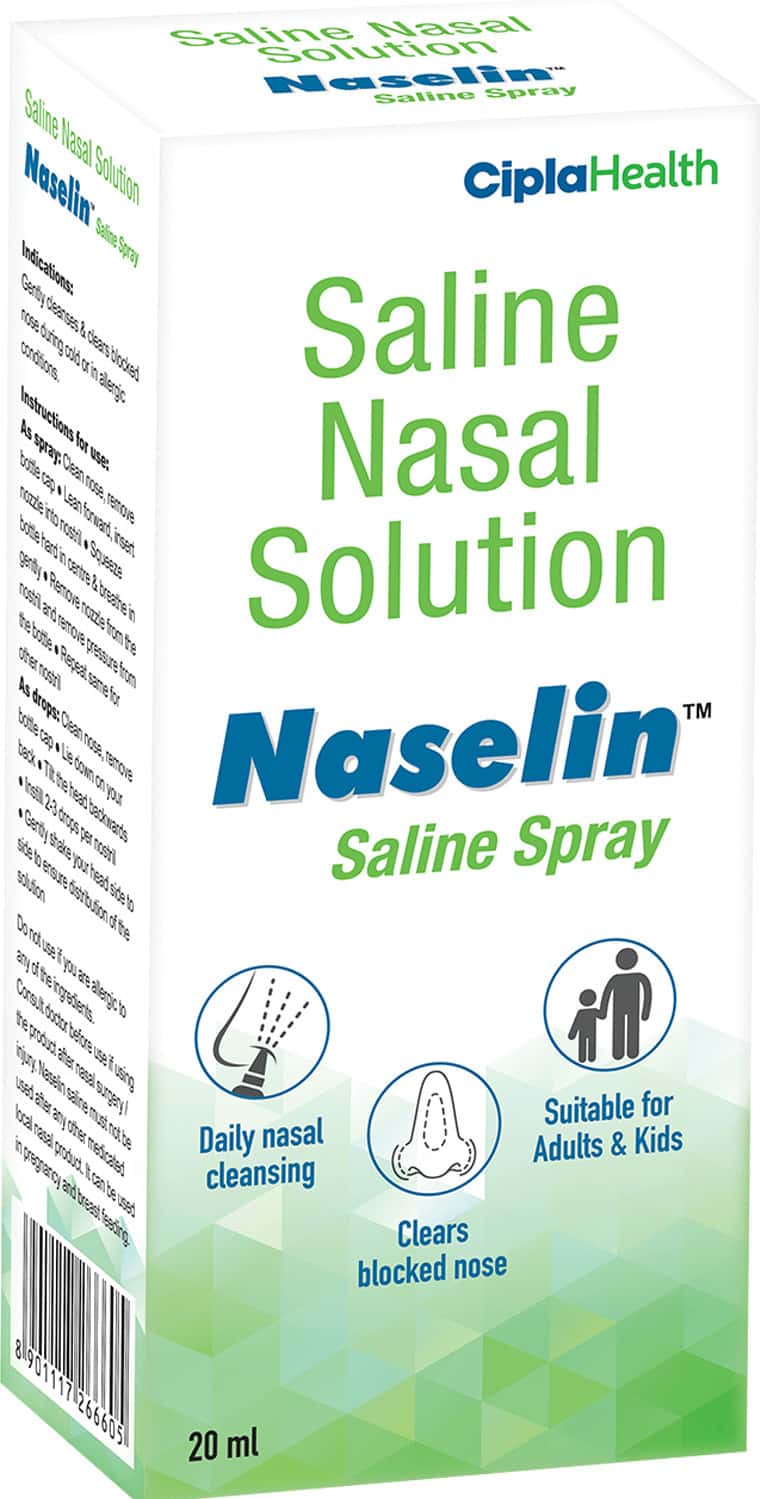 Naselin Saline Spray 20 Ml (Pack Of 7)