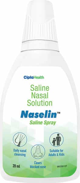 Naselin Saline Spray 20 Ml (Pack Of 7)