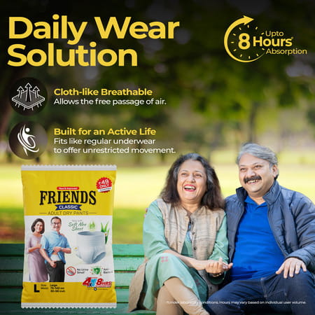 Friends Classic Adult Dry Pants L Size (76-142 Cm) Adult Diapers 1 Nos