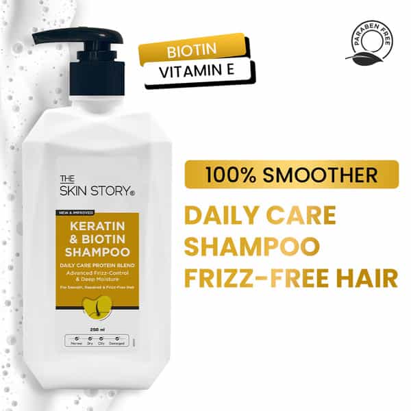 The Skin Story Keratin & Biotin Shampoo For Soft Anti Frizz Hair Paraben Free - 250Ml