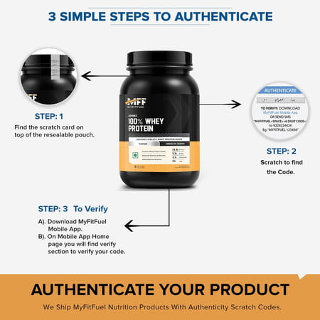 Myfitfuel Advance Mff 100% Whey Protein Powder + Digestive Enzymes, Vitam (1 Kg, Chocolate Hazelnut)