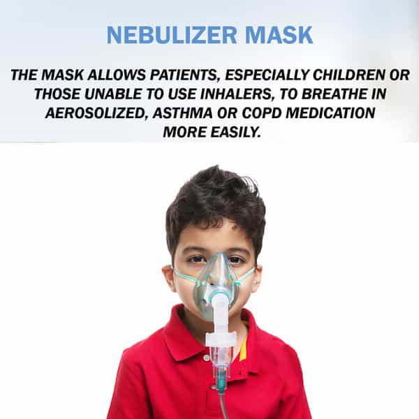 Stergic Nebulizer Mask For Kids - Latex-Free | Adjustable Fit | Universal Compatibility