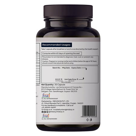 Miduty Vitamin Adk - A D3 K2 - Eyes | Immunity | Weak Bones | Arthritis - Fat Soluble - 30 Capsules