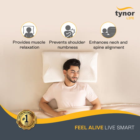 Tynor Elite Anatomic Memory Pillow White Universal 1 Unit