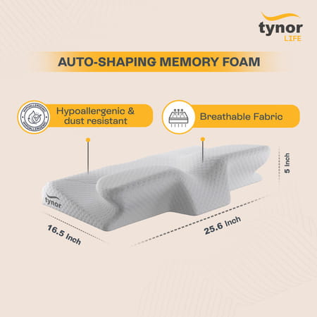Tynor Elite Anatomic Memory Pillow White Universal 1 Unit