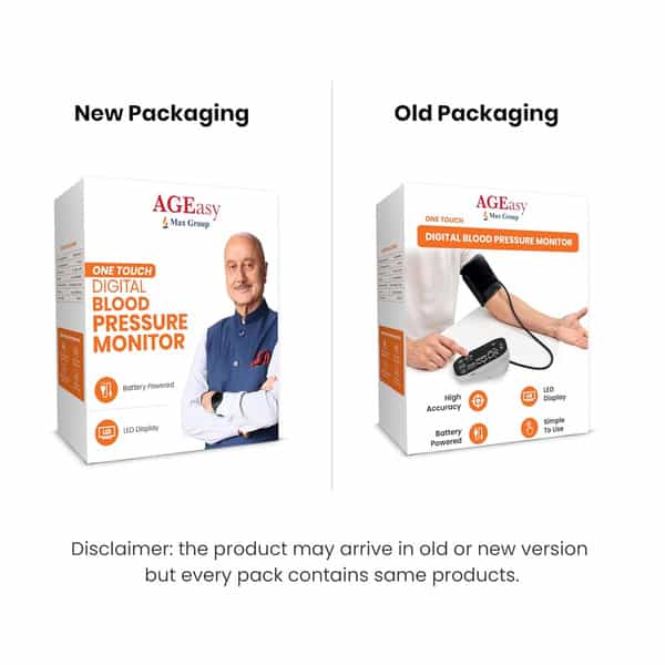 Ageasy (Max Group) Automatic Digital Blood Pressure Machine Battery / Usb Type C | Bp Apparatus