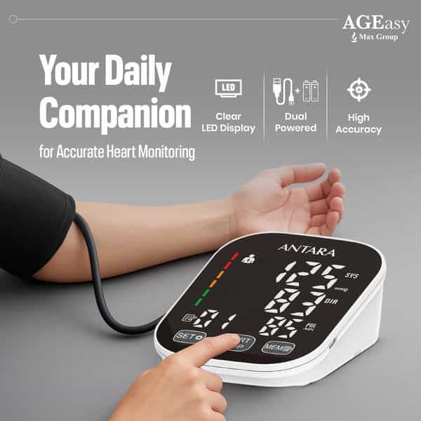 Ageasy (Max Group) Automatic Digital Blood Pressure Machine Battery / Usb Type C | Bp Apparatus