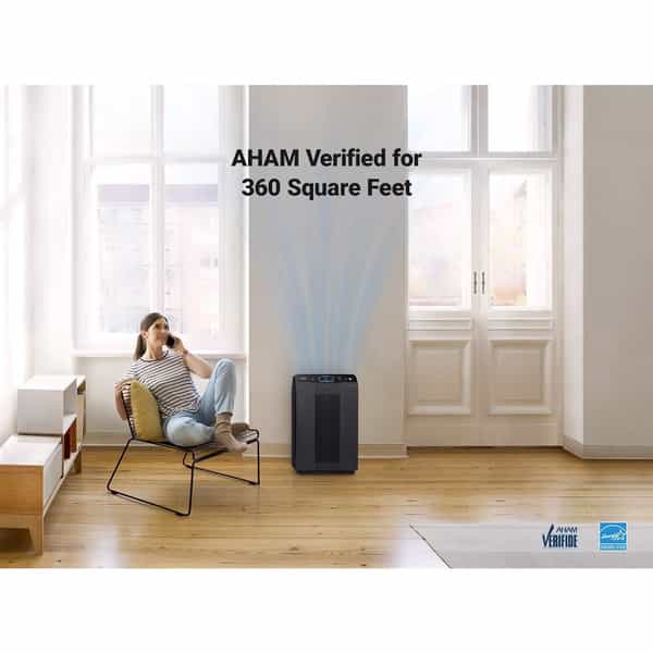 Winix 5500-2 Air Purifier Plasmawave And Odor Reducing Washable Aoc Carbon Filter (Black) 1 No's