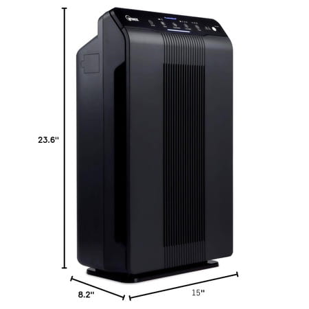 Winix 5500-2 Air Purifier Plasmawave And Odor Reducing Washable Aoc Carbon Filter (Black) 1 No'S