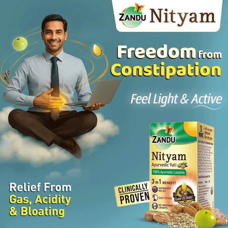 Zandu Nityam 10 Tablets Pack Of 1 | Ayurvedic Laxative | Overnight Relief From Constipation