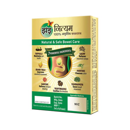 Zandu Nityam Ayurvedic Vati Constipation Tablets Box Of 10 'S
