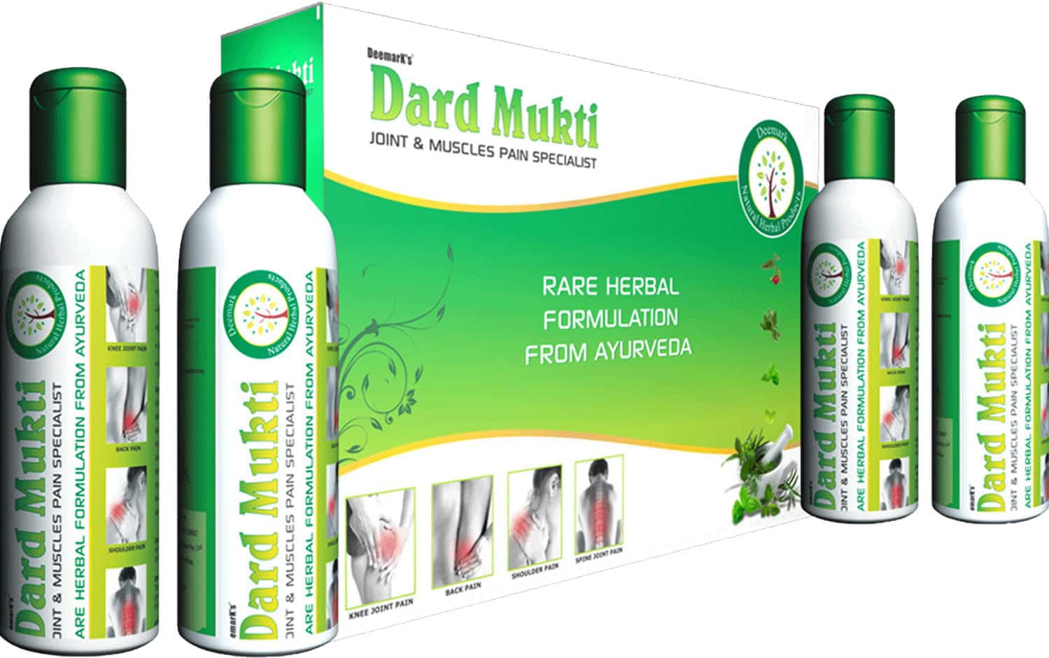 Deemark Dard Mukti Oil 800ml For Joint & Muscles Pain Cramp Cervical Arthritis Joints &twitching