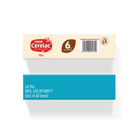 Nestle Cerelac Rice Vegetables Baby Cereal | No Refined Sugar | Stage 2 | 8 - 24 Months | 300 G