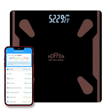 Hoffen Ho-9 Bluetooth Bmi Bmr Weight Machine For Body Weight With 25 Essential Body Parameters