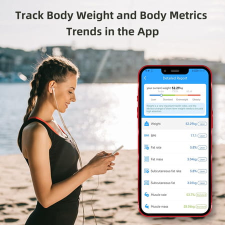 Hoffen Ho-9 Bluetooth Bmi Bmr Weight Machine For Body Weight With 25 Essential Body Parameters