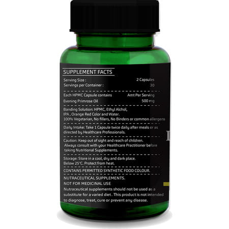 Greenopia Evening Primrose Oil 60 Liquid Filled Vegetarian Capsules