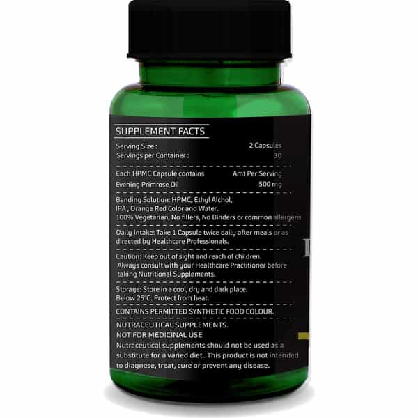 Greenopia Evening Primrose Oil 60 Liquid Filled Vegetarian Capsules