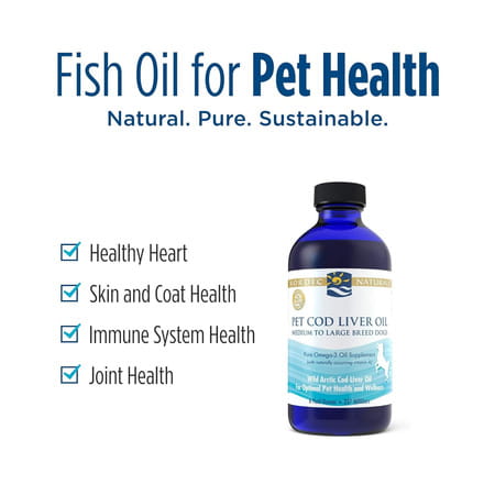 Nordic Naturals Pet Cod Liver Oil 1104 Mg Omega-3 Fish Oil For Dogs With Epa & Dha 237ml