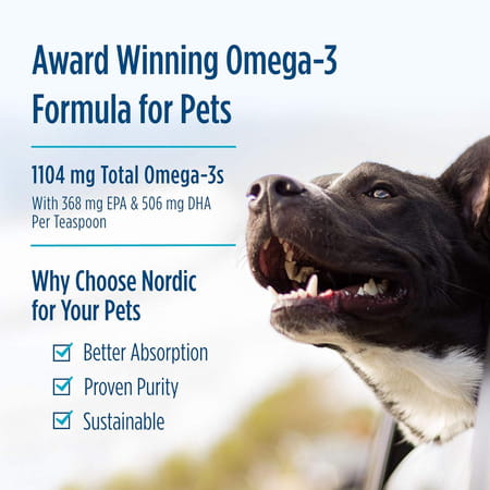 Nordic Naturals Pet Cod Liver Oil 1104 Mg Omega-3 Fish Oil For Dogs With Epa & Dha 237ml