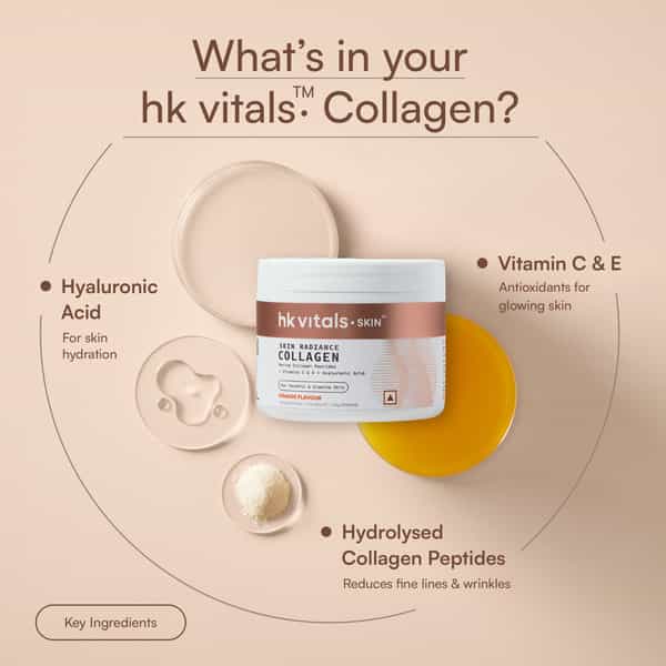 Hk Vitals Skin Radiance Collagen Supplement With Biotin | Orange | 100 G