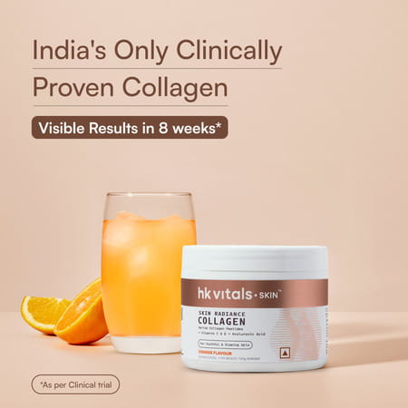 Hk Vitals Skin Radiance Collagen Supplement With Biotin | Orange | 100 G