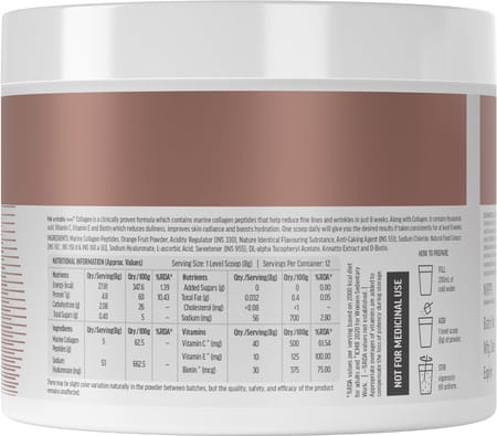 Hk Vitals Skin Radiance Collagen Supplement With Biotin | Orange | 100 G