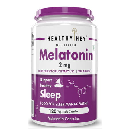 Healthyhey Sleep Aid Melatonin 2 Mg 120 Vegetable Capsules - Promotes Sleep