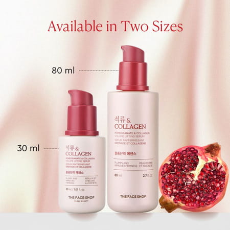 The Face Shop Pomegranate & 10% Collagen Serum Best Anti Aging Korean Serum | Hyaluronic Acid - 30ml