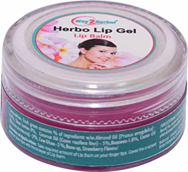 Way2herbal Lip Balm - Lip Gel With Strawberry Flavour - 5Gms Pack Of 5