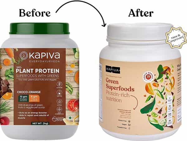 Kapiva Ayurveda Protein Superfood With Greens - Choco Orange 1000 Gm