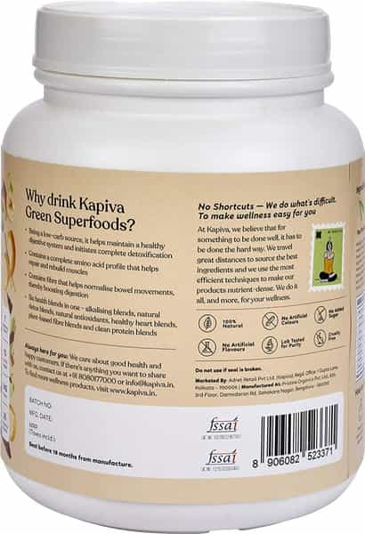 Kapiva Ayurveda Protein Superfood With Greens - Choco Orange 1000 Gm