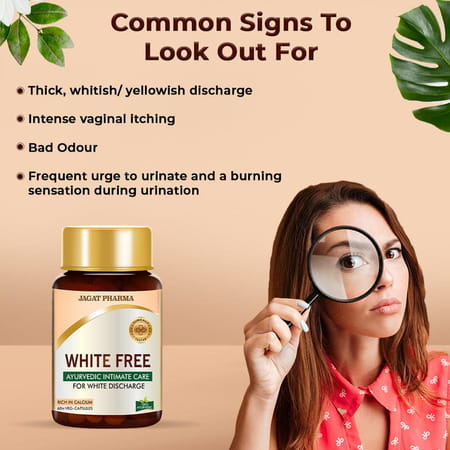 Jagat Pharma White Free Ayurvedic Capsules For Leucorrhea And White Discharge